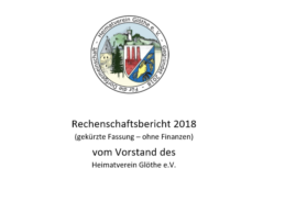 Erster Rechenschaftsbericht des Vereins